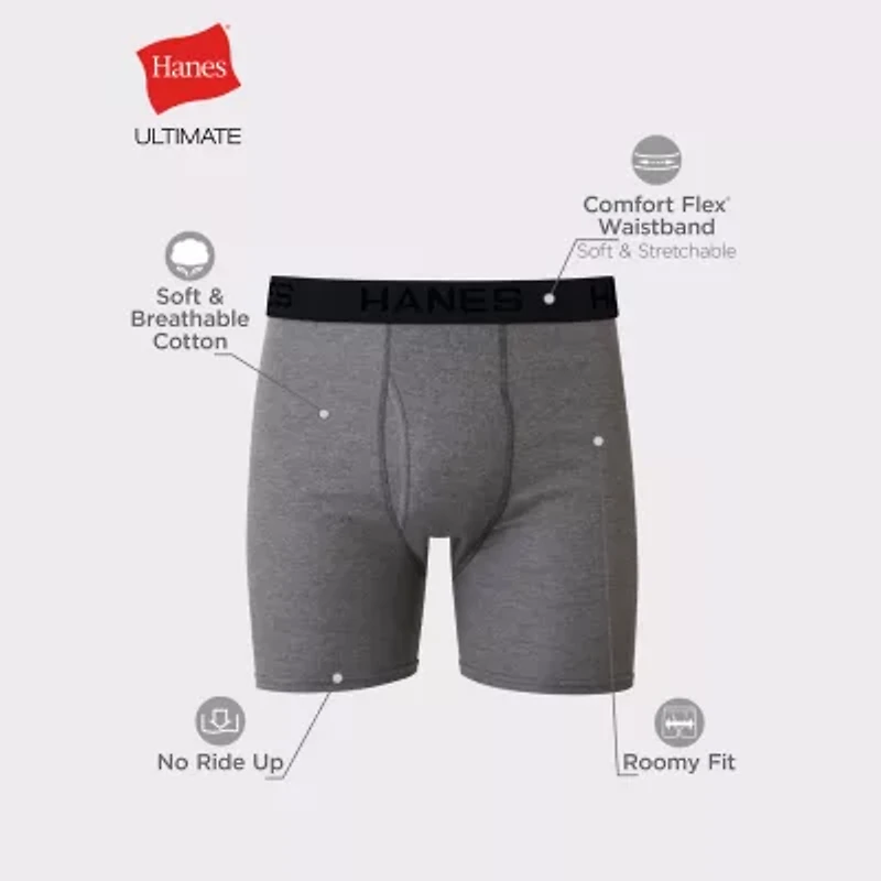 Hanes Mens Big and Tall 4 Pack Boxer Briefs 7701b4