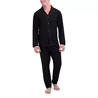Hanes Mens Knit Big Long Sleeve 2-pc. Pant Pajama Set