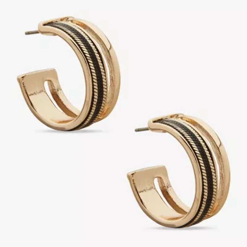 Worthington Womens 63.5mm Hoop Earrings