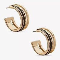 Worthington Womens 63.5mm Hoop Earrings