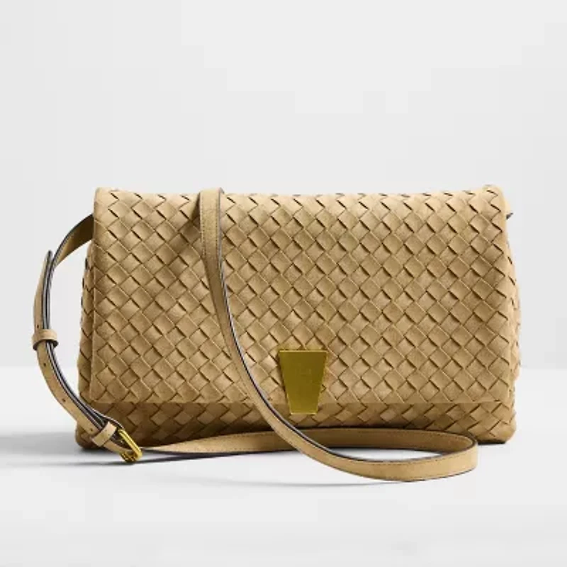 Worthington Woven Flap Crossbody Bag