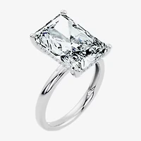 Signature By Modern Bride (F / Vs2) Womens 8 Ct.T.W. Lab Grown White Diamond 14K Gold Rectangular Engagement Ring