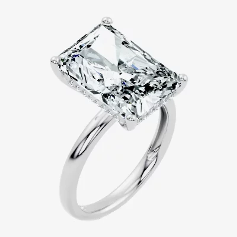 Signature By Modern Bride (F / Vs2) Womens 10 Ct. Lab Grown White Diamond 14K Gold Rectangular Engagement Ring