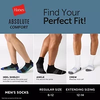 Hanes® Men's Ultimate Absolute Comfort, 3+1 Bonus Pack, Ankle Socks