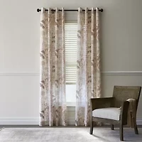 Fieldcrest Arden Garden Grommet Top Sheer Single Curtain Panel