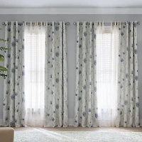 Martha Stewart Westchester Print Grommet Top Blackout Single Curtain Panel