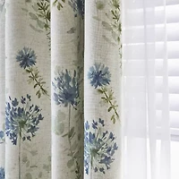 Martha Stewart Westchester Print Grommet Top Blackout Single Curtain Panel