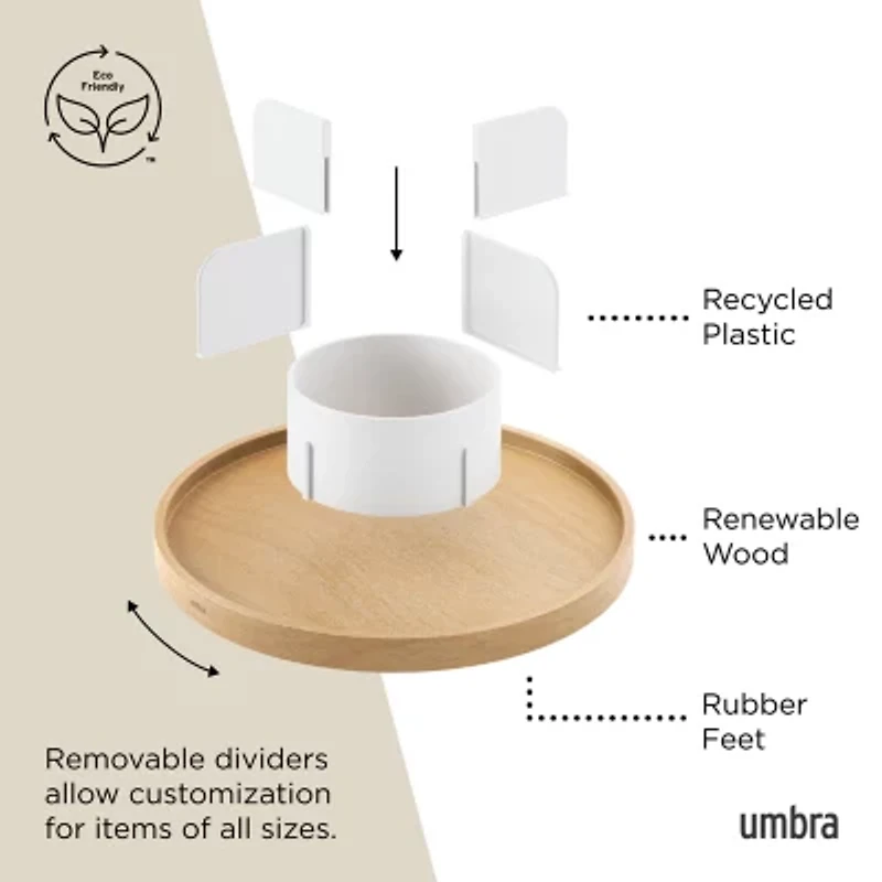 Umbra Bellwood Wood Lazy Susan