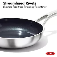 OXO Mira 3-Ply Stainless Steel 12" Frying Pan