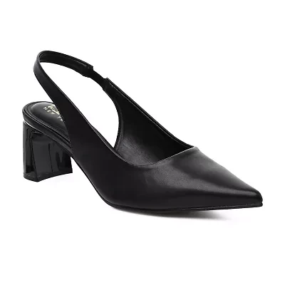 Nicole By Nicole Miller Kelty Womens Pointed Closed Toe Block Heel Pumps