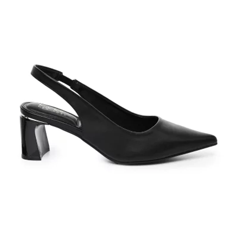 Nicole By Nicole Miller Kelty Womens Pointed Closed Toe Block Heel Pumps