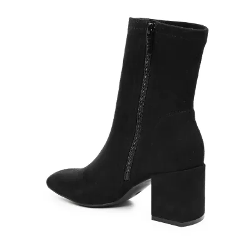 Nicole By Nicole Miller Womens Dolie Block Heel Booties