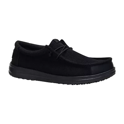 HEYDUDE Wally Work CE Mens Round Closed Toe Slip-On Shoe