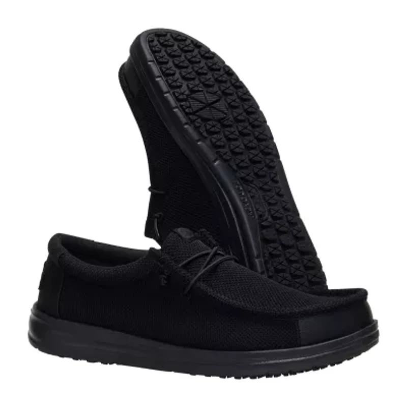 HEYDUDE Wally Work CE Mens Round Closed Toe Slip-On Shoe