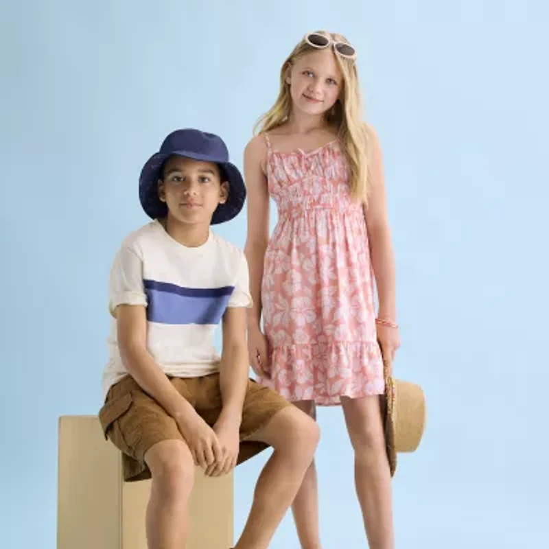 Thereabouts Little & Big Kid Girls Sleeveless Spaghetti Straps A-Line Dress