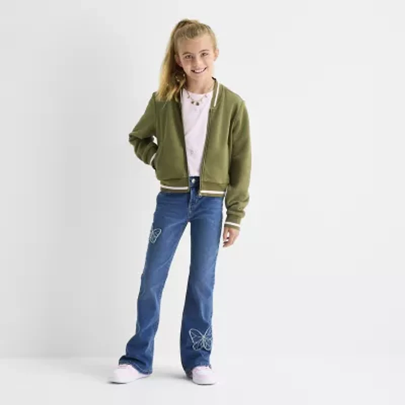 Thereabouts Little & Big Kid Girls Fleece Ultra Lightweight Bomber Jacket