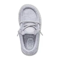 HEYDUDE Wally Stretch Jersey Toddler Boys Round Closed Toe Slip-On Shoe