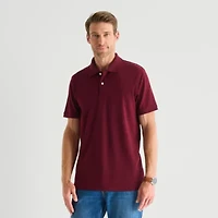 St. John's Bay Premium Stretch Mens Classic Fit Short Sleeve Polo Shirt