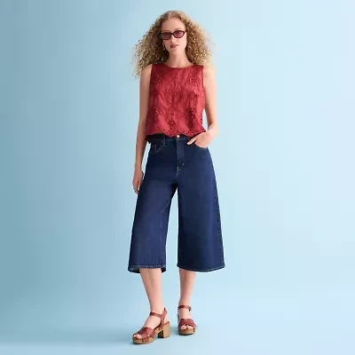 a.n.a Womens Denim Culotte Jean