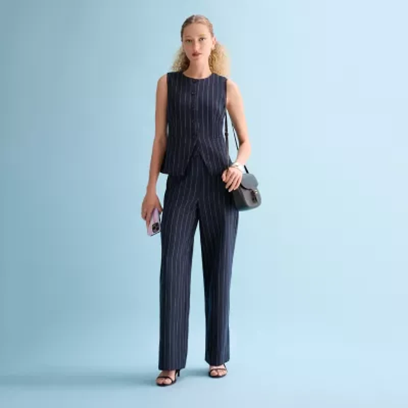 a.n.a Womens Wide Leg High Rise Trouser