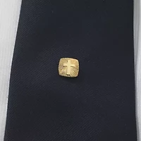 Gold-Plated Cross Starburst Tie Tack