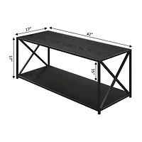 Convenience Concepts Tucson Living Room Collection Storage Coffee Table