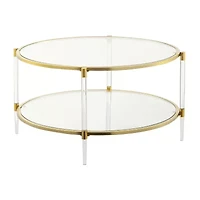 Royal Crest 2 Tier Acrylic Glass Coffee Table