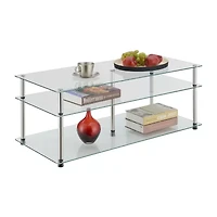 Designs2go Living Room Collection Glass Coffee Table