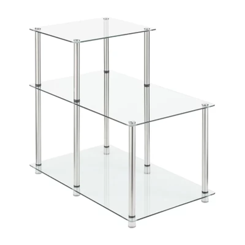 Designs2go Living Room Collection Glass Chairside Table