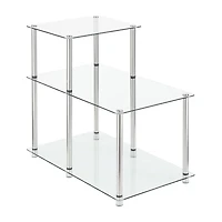 Designs2go Living Room Collection Glass Chairside Table