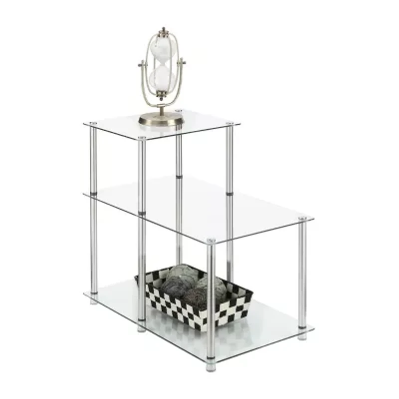 Designs2go Living Room Collection Glass Chairside Table
