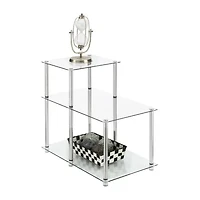 Designs2go Living Room Collection Glass Chairside Table
