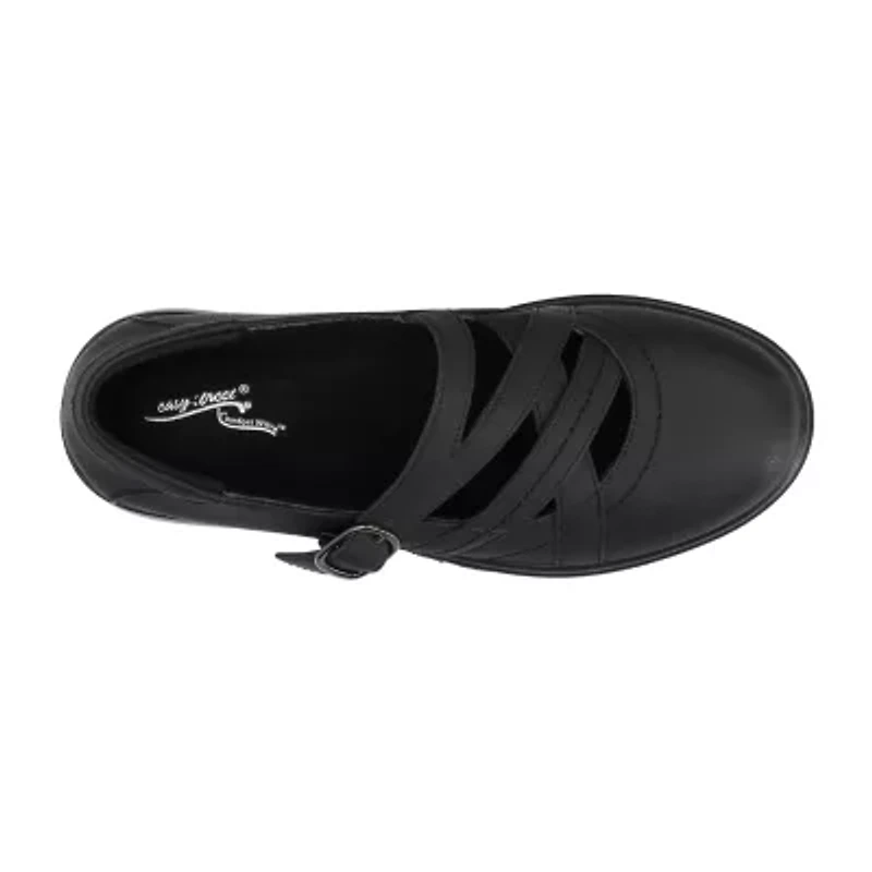 Easy Street Wise Womens Round Mary Jane Shoes
