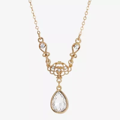 1928 Gold Tone Womens Alloy 16 Inch Pendant Necklace