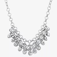 1928 Silver Tone Womens 16 Inch Collar Necklace