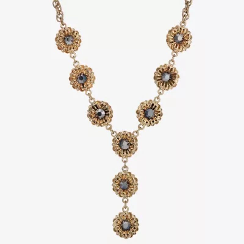1928 Gold Tone Womens Alloy 16 Inch Y Necklace