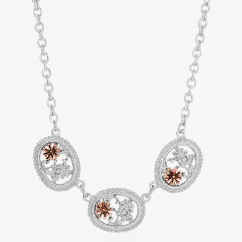 1928 Two-Tone Womens 16 Inch Collar Necklace