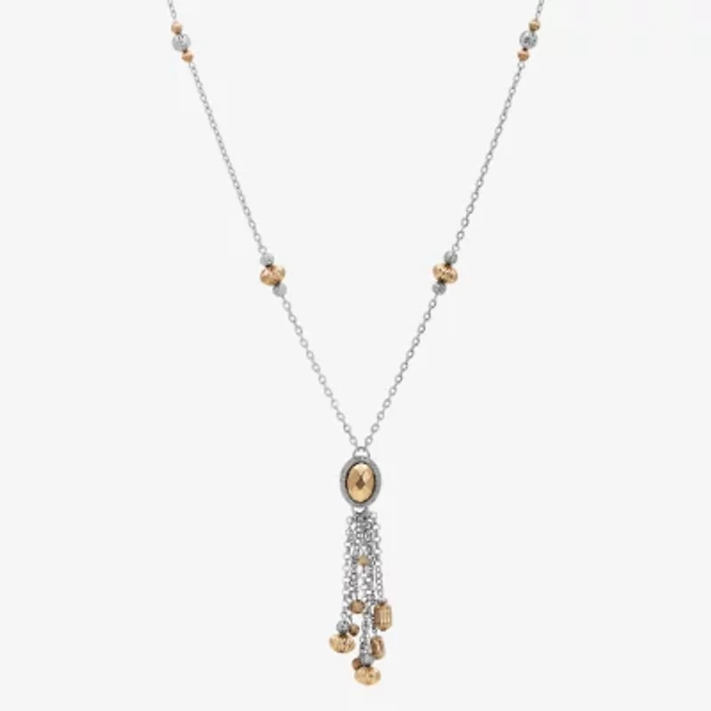 1928 Two-Tone Womens Alloy 32 Inch Y Necklace