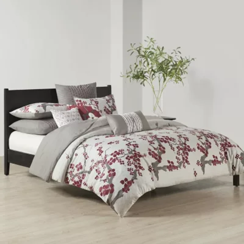 N Natori Cherry Blossom 3pc Comforter Mini Set