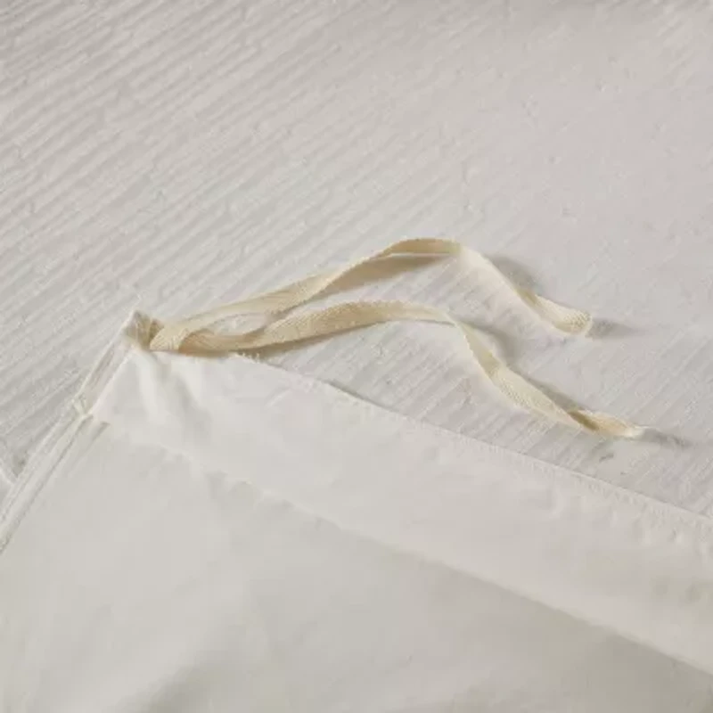 N Natori Hanae Cotton Blend Yarn Dyed 3 Piece Duvet Cover Set