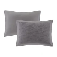 N Natori Hanae Cotton Blend Yarn Dyed 3 Piece Duvet Cover Set