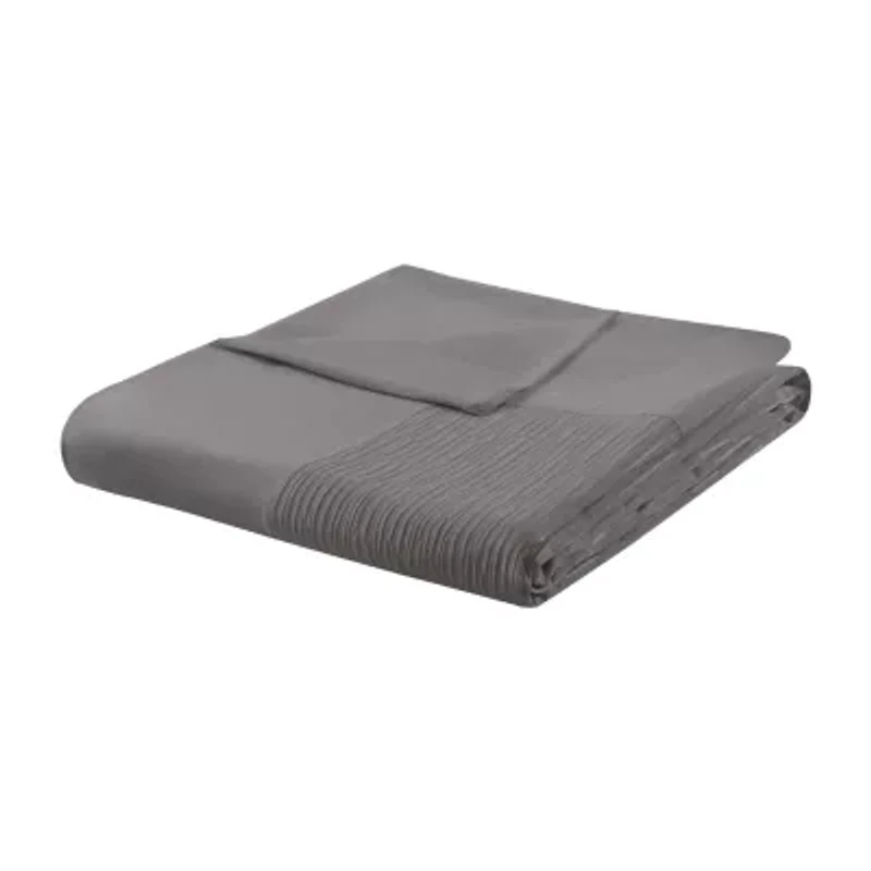 N Natori Hanae Cotton Blend Yarn Dyed 3 Piece Duvet Cover Set