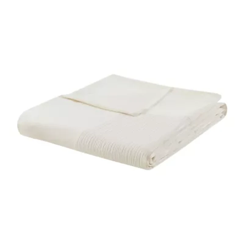 N Natori Hanae Cotton Blend Yarn Dyed 3 Piece Duvet Cover Set