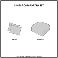 N Natori Cocoon 3 Piece Quilt Top Comforter Mini Set