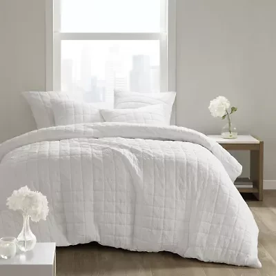 N Natori Cocoon 3 Piece Quilt Top Duvet Cover Mini Set