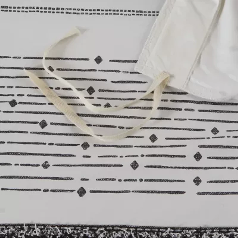 INK+IVY Nea 3pc Cotton Printed Duvet Cover Set with Trims