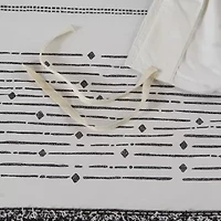 INK+IVY Nea 3pc Cotton Printed Duvet Cover Set with Trims