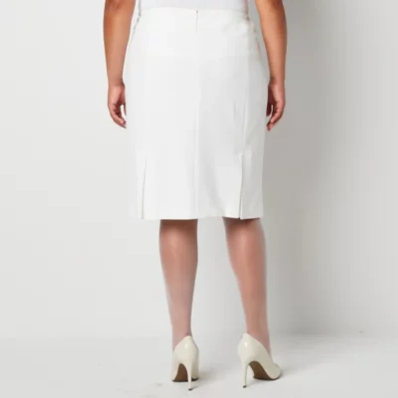 Black Label by Evan-Picone Womens Plus Suit Skirt