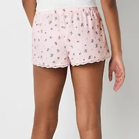 Arizona Body Low Rise Womens Flannel Juniors Pajama Shorts