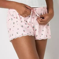 Arizona Body Low Rise Womens Flannel Juniors Pajama Shorts